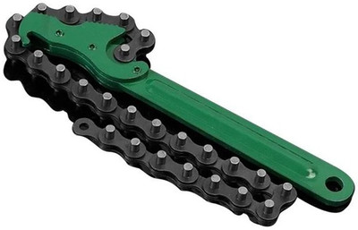 Inditrust 1pc 300 mm Single Sided Adjustable Wrench new 12'' inch Auto Oil Filter Key Chain Wrench Chain tool Single Sided Speciality(Pack of 1)