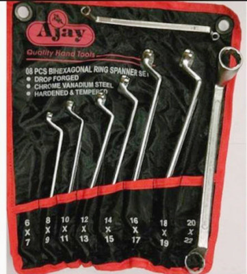ATC Ring Spanner 6-22mm Ring Spanner 6-22mm Double Sided Box End Wrench(Pack of 8)