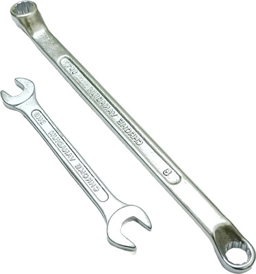TOM 8x10 mm Ring + DOE Spanners Heavy Duty Hardened and Tempered Double Sided Speciality(Pack of 2)