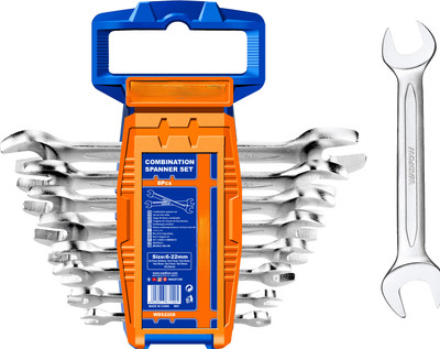 AMMK POWER TOOLS 8Pcs Double Ended Open Spanner Set Having Sizes from 6x7 to 20x22 mm Double Sided Open End Wrench(Pack of 1)