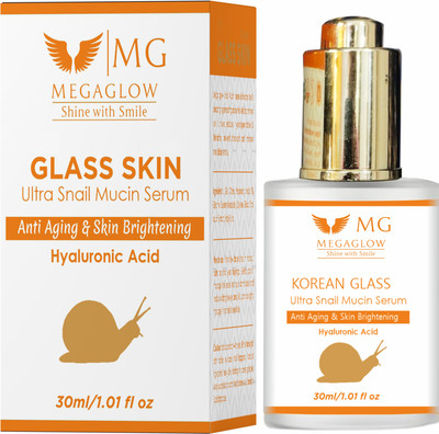 MG MEGAGLOW Shine with Smile snail serum 30ml Wrinkle Eye & Face Eraser