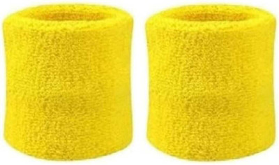 v n traders Wristband for All Sports ,Gym ,Workout ,Yoga Fitness Band Unisex 1 Pair Men & Women(Yellow, Pack of 2)