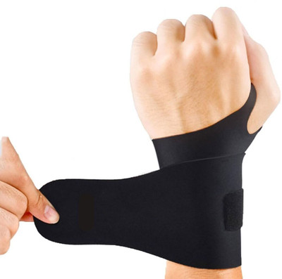 YEIPIS Weight Lifting Wrist Wrap Wrist Compression Sports Brace for Breathable Strap Hand Support(Black)