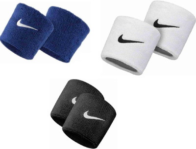 Fitty Cotton Fitness /Sports Wristband For Boys & Girls Boys & Girls(Black, White, Blue, Pack of 6)