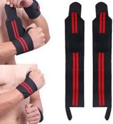 Fab Powerlifting, Gymnastics,Thumb Support - Red 03 PCS Boys & Girls(Black, Red, Pack of 2)