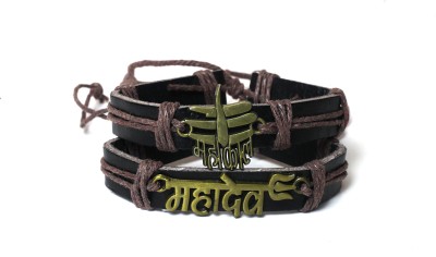 Dee Gee's mart Black Green mahakal Mahadev Lord Shiva holy wrist band Men & Women Men & Women(Black, Green, Pack of 2)