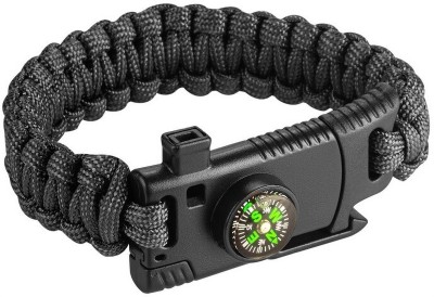 Xydrozen Outdoor Survival Kit Multifunctional Paracord Bracelet-1pc Men & Women(Black, Pack of 1)