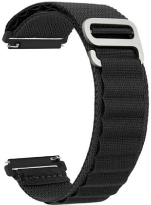 Melfo Nylon Loop Strap Compatible with Huawei Gt 5 Pro 46mm Smart Watch Men & Women(Black, Pack of 1)