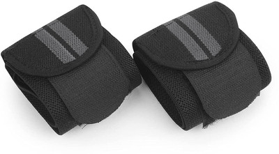 Aureum Hand Band with Adjustable Size Strap & Thumb Loop for Gym, Power Lifting Men & Women(Black, Grey, Pack of 2)