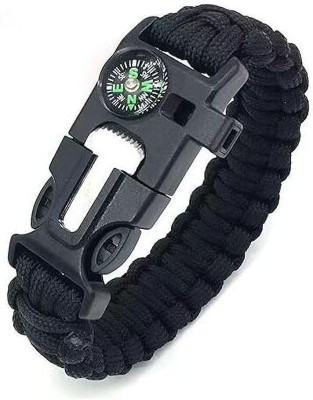 Wachet Survival Bracelet Men & Women(Black, Pack of 1)