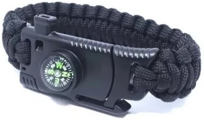 Xydrozen Multifunction Adjustable Paracord Survival Bracelet-Black Men & Women(Black, Pack of 1)