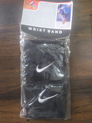 Swikaar Sweatband Wrist Band Wrist Support for Gym and Sports 1 Pair AZ2 Men & Women(Black, Pack of 2)