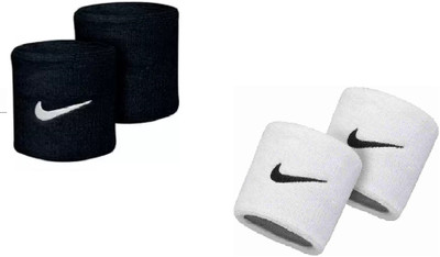 Fitty STRONG ,SPORTS BLACK & WHITE WRISTBAND FOR MEN ,WOMEN ,BOYS & GIRLS Boys & Girls(White, Black, Pack of 4)