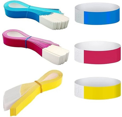 Climberty 300pcs Paper Wristbands Wrist Bands Dynamic Color Wrist Bands Color Wrist Band Men & Women(Multicolor, Pack of 300)