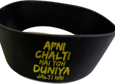 Myginie Gifts Private Limited Apni Chalti Hai To Duniya Jalti Hai Wristband Boys(Black, Pack of 1)