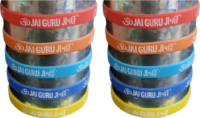 GURU JI CREATION JAI GURU JI Men & Women Wrist Band Men & Women(Red, Blue, Black, Yellow, Multicolor, Pack of 10)