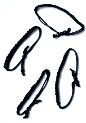 nawani Black Dhaga Bracelet For Men Girls And Boys Nazar Bracelets 4 Piece.free size Boys & Girls(Black, Pack of 4)