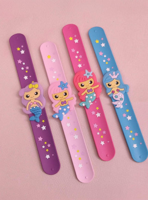 AMANVANI Slap Band Bracelet for Kids Colorful Slap Bracelets Birthday Party Kids Gift Boys & Girls(Multicolor, Pack of 2)
