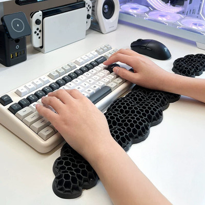 Jaydip Vadher Wrist Rest TPU Rubber Keyboard, Mouse Wrist Rest(Black)