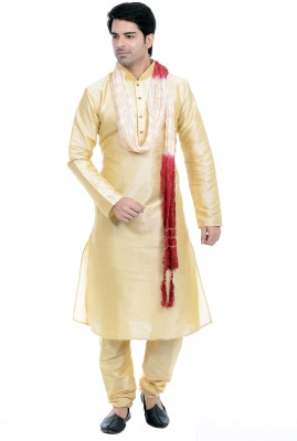 VASTRAMAY Men Kurta Churidar Dupatta Set