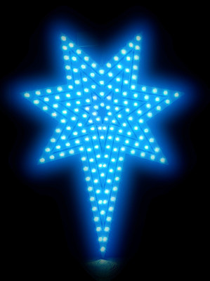 MDT India LED Glowing Blinking Christmas Star ELECTRA-7C BLUE Hanging Star Pack of 1