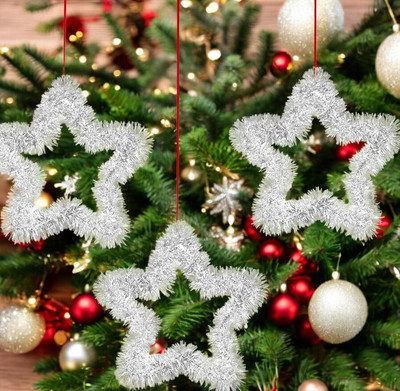 Vital Creations New_Set of 3 Christmas Wreath Tinsel Garland for Wall Door Xmas TreeT64 Garlands Pack of 3