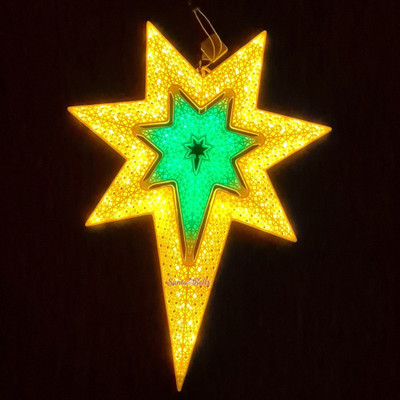 MDT India Christmas LED Hanging Star KnitLit Elite 7C (Multicolor) for Xmas Decoration Hanging Star Pack of 1