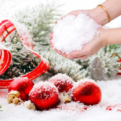9Up Artificial Instant Snow Snow for Christmas Tree/Games/School Projects(200gm) Hanging Snow Flake Pack of 2