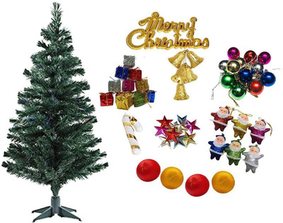 MANSAA Artificial Christmas Tree | 2 Ft | Pine Material | Home & Office Xmas Decoration Miniature Christmas Tree Pack of 1