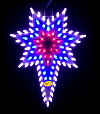 MDT India LED Glowing Christmas Star TULIP Multicolor Big Size 102 LED Hanging Star Pack of 1