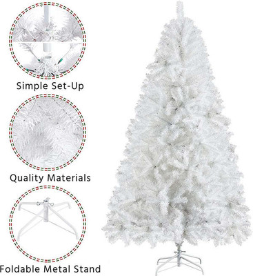 Sk creations Generic 182.94 cm (6.0 ft) Artificial Christmas Tree(White)