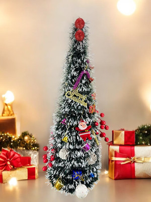 CAPIO ART Fir 30.48 cm (1.0 ft) Artificial Christmas Tree(Green, White)