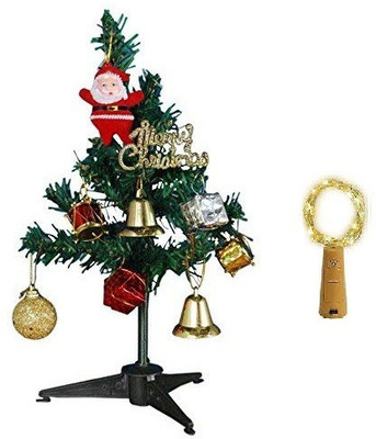 Yug Enterprises Generic 8 cm (0.26 ft) Artificial Christmas Tree(Green)