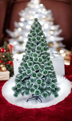 SUNINOW Pine 30 cm (0.98 ft) Artificial Christmas Tree(Green)