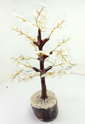 crystal reiki & agate Generic 7 cm (0.23 ft) Artificial Christmas Tree(Clear, Brown)