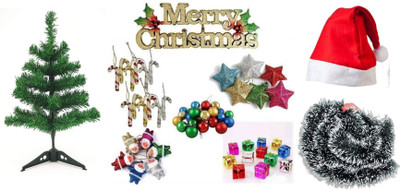 manrish Fir 60 cm (1.97 ft) Artificial Christmas Tree(Multicolor)