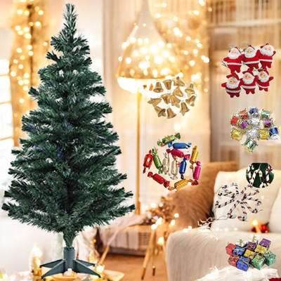 KHUSHA CREATIONS Fir 60 cm (1.97 ft) Artificial Christmas Tree(Multicolor)