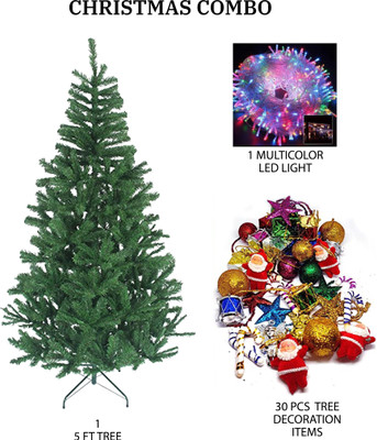 Kanhaxy Pvt ltd Spruce 5 cm (0.16 ft) Artificial Christmas Tree(Green)