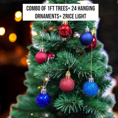 TINY TOON Generic 31 cm (1.02 ft) Artificial Christmas Tree(Green)