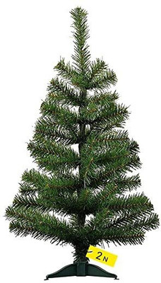 TIED RIBBONS Fir 61 cm (2.0 ft) Artificial Christmas Tree(Green)