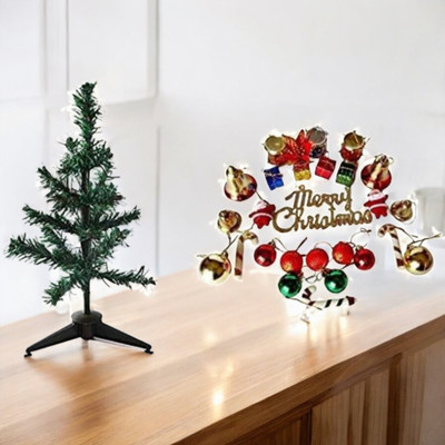 KHUSHA CREATIONS Fir 60 cm (1.97 ft) Artificial Christmas Tree(Multicolor)