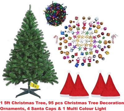 RG Accessories Fir 152.4 cm (5.0 ft) Artificial Christmas Tree(Green)