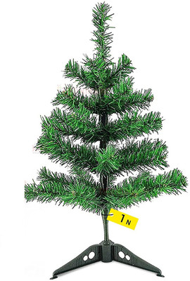 Green Plant indoor Generic 8 cm (0.26 ft) Artificial Christmas Tree(Green)