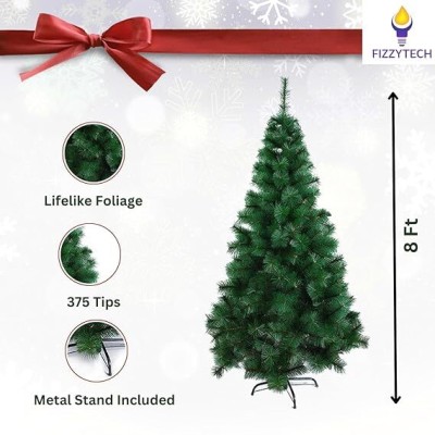FIZZYTECH Pine 243.84 cm (8.0 ft) Artificial Christmas Tree(Green)