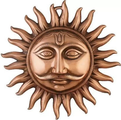 DARIDRA BHANJAN wall Hanging Sun Surya Idol for Vastu, Good Luck, Success and Prosperity for Brass Yantra(Pack of 1)