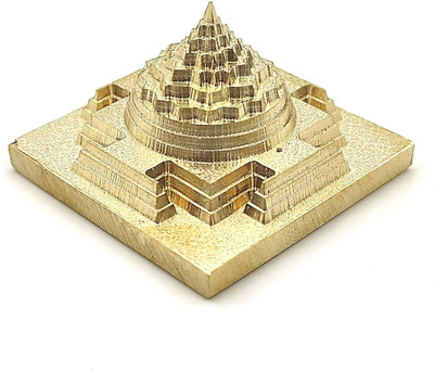 Plus Value Plus Value Brass CNC Shree Yantra for Home & Office Temple Brass Yantra(Pack of 1)