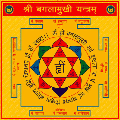 The Himalayan Collections Mantra Siddh Shri Bagalamukhi MahaYantra To Bring Home positive energy Brass Yantra(Pack of 1)