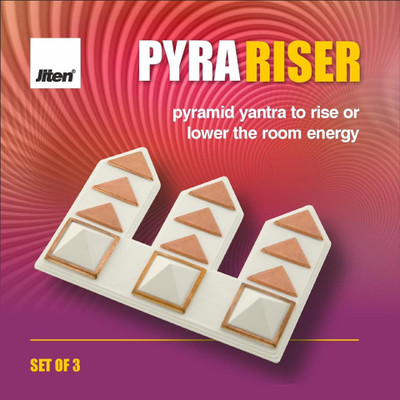 JITEN Jiten Pyra Riser Pyramid Yantra PP (Polypropylene) Yantra(Pack of 3)
