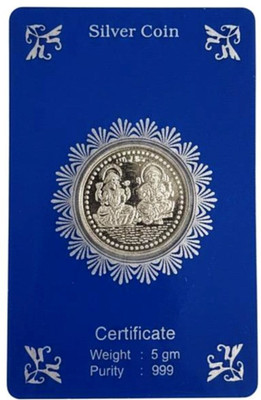 RELBEES pure silver plated coin 5 g Silver Plated Yantra(Pack of 1)