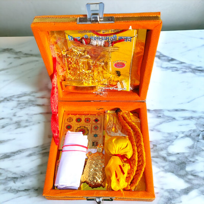 BRAJSTORE Shri BaglaMukhi Kavach Box, Brass, Crystal Yantra(Pack of 1)